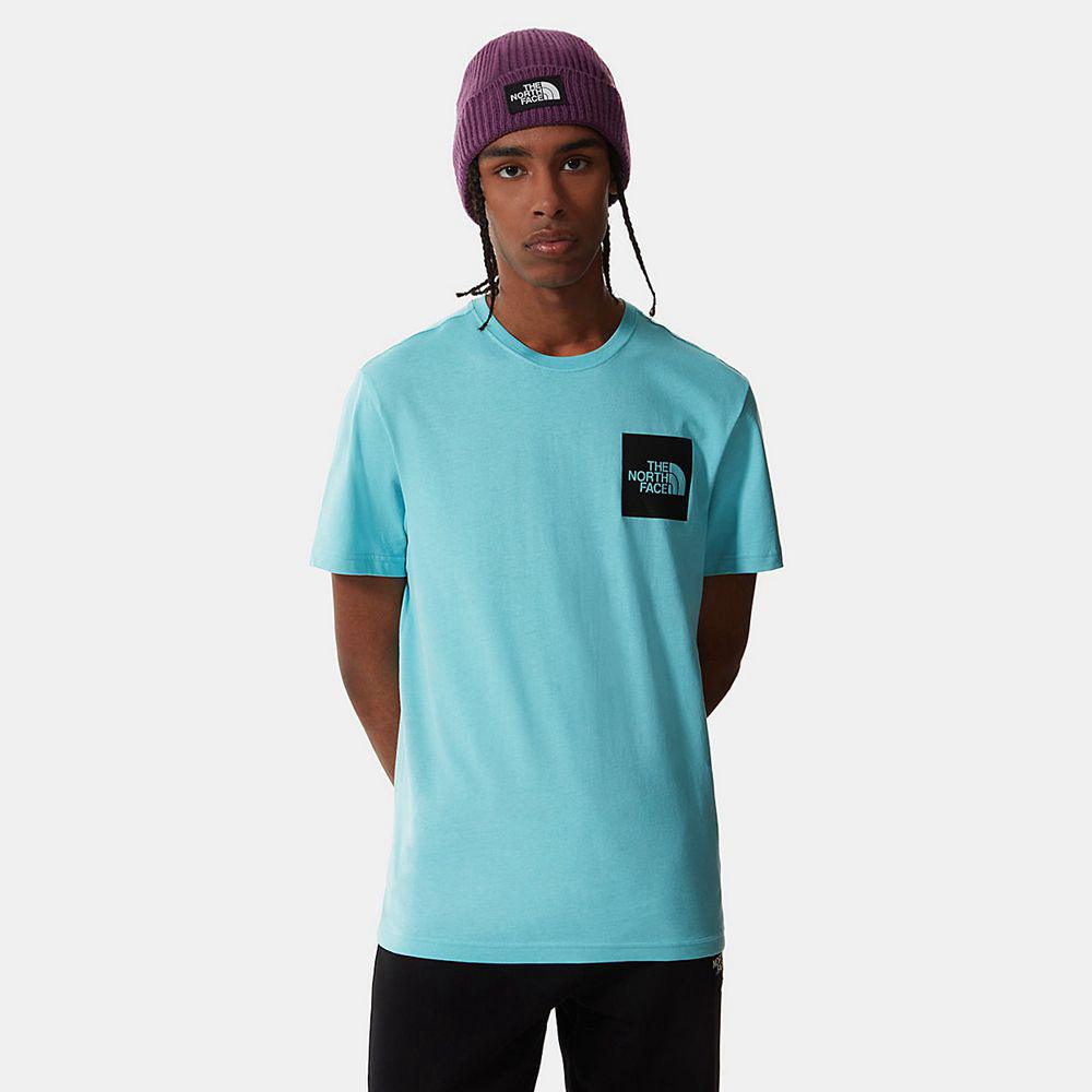 The North Face Fine Ανδρικα T Shirt - Μπλε (RCKI41780)